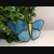 Motyl witrażowy w kolorze niebieskim
